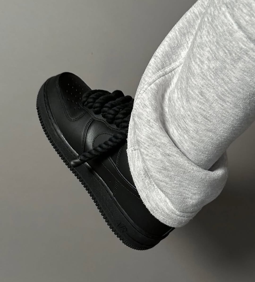Air force 1 Low Black Rope Laces