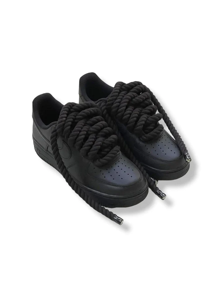 Air force 1 Low Black Rope Laces