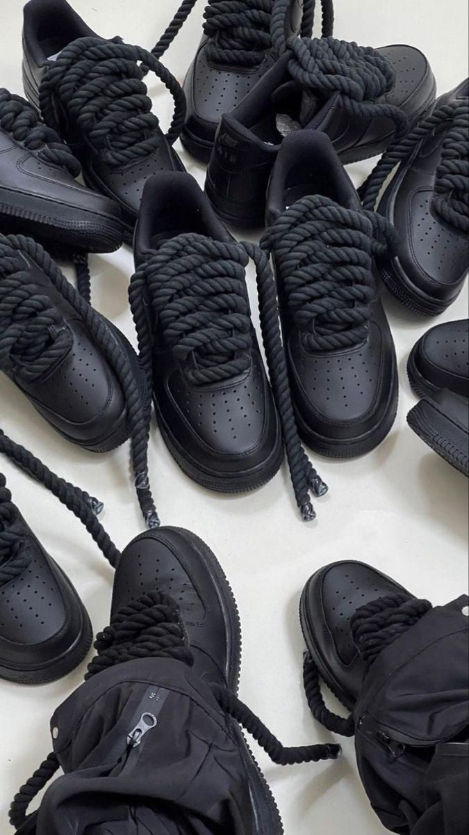 Air force 1 Low Black Rope Laces