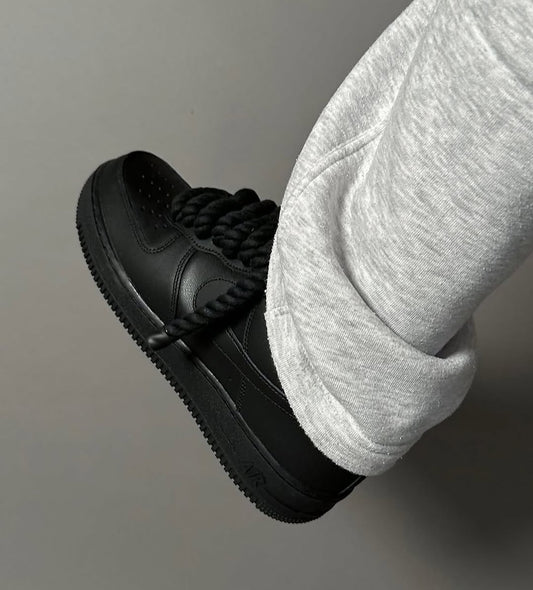 Air force 1 Low Black Rope Laces